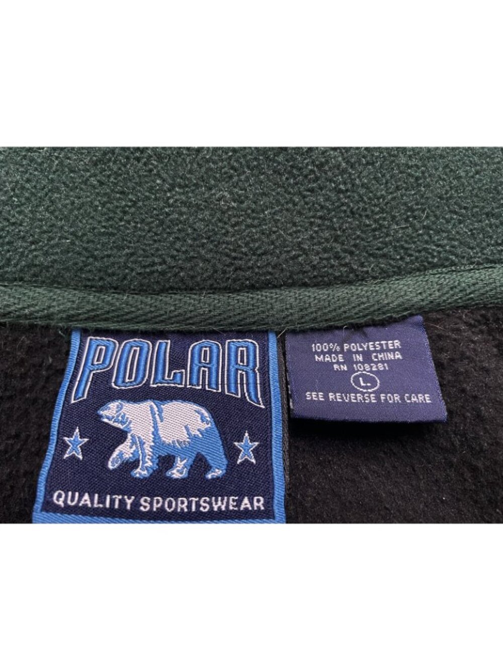 Vintage 90s Alaska Polar Fleece Vest Chest Patch Men’s L Alaska Green GORP - Picture 7 of 10